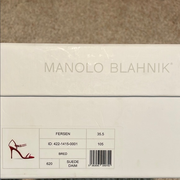 Manolo Blahnik Women\'s Red Suede Heels